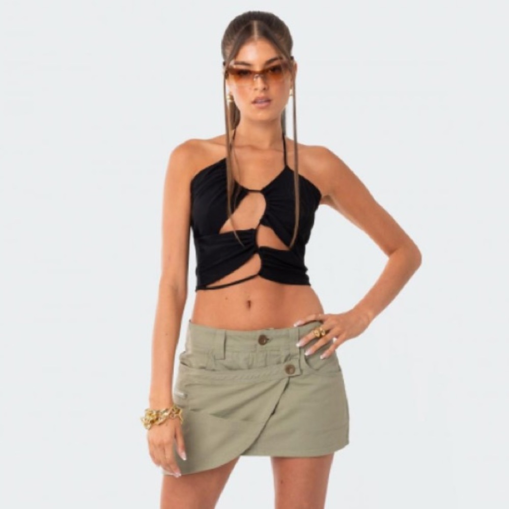 Edikted Zya Low-Rise Asymmetric Skirt